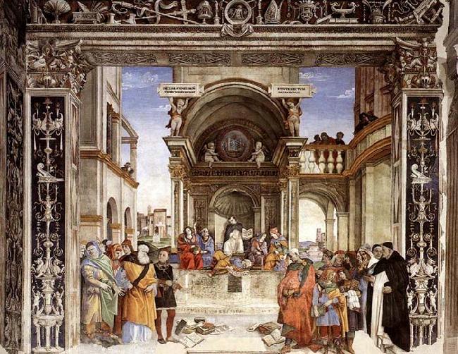 LIPPI, Filippino Triumph of St Thomas Aquinas over the Heretics Germany oil painting art